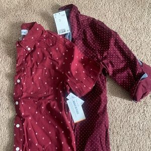 Two burgundy boys button ups BRAND NEW